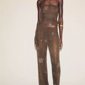 ZARA BEADED SEQUIN PANTS